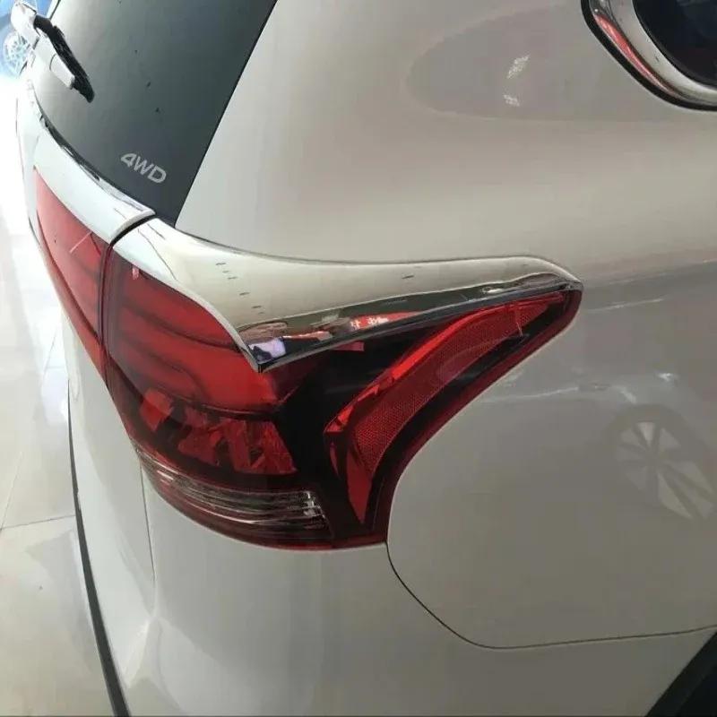 For Mitsubishi Outlander 3 2013- ABS Chrome Door Handle Door Bowl Rear View Rearview Side Mirror Taillight Eyebrow Cover