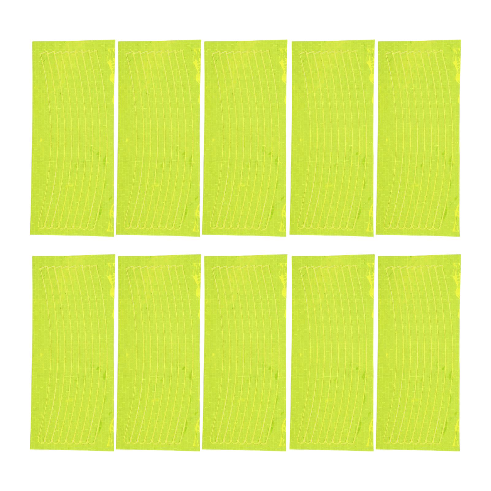 10pcs Reflective Wheel   Stripe Decal Waterproof Adhesive Decals   Night Reflective   Decoration   Stickers