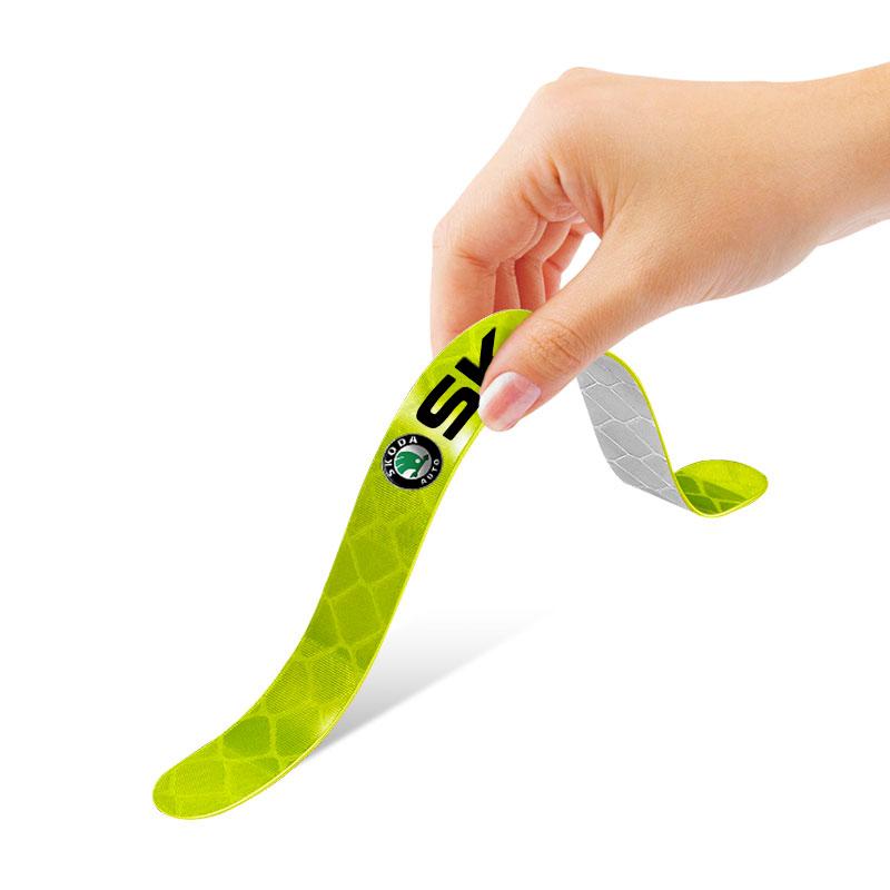 Reflexní samolepky na střed kola auta Svítící doplňky na ráfek pneumatiky Pro Skoda Octavia Superb Rapid Kodiaq Karoq Fabia Kamiq Roomster Citigo