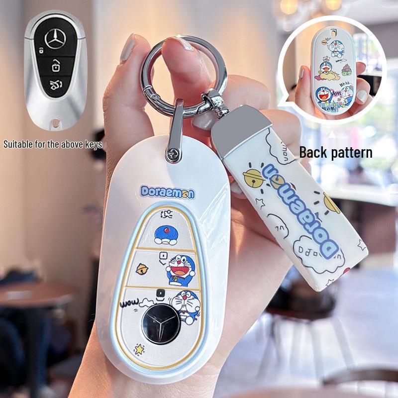Shockproof Key Covers and Cartoon Buckles for Mercedes-Benz GLC/CLA, C-Class/R-Class, CLS/GLE, GLK300
