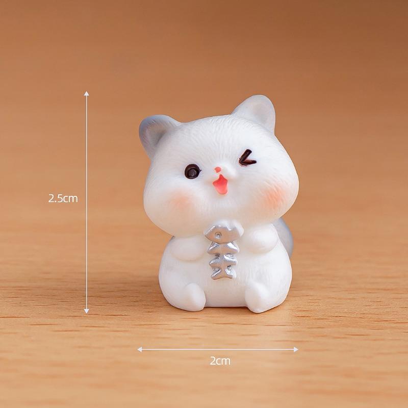 Micro-landscape OrnamentsGarden DecorationsResin Handicrafts Desktop Small Ornaments and Cute Cartoon Little Cats