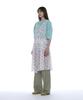 Partimento Woman Floral Pleated Sheer Midi Dress_White