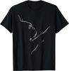 T-shirt Grafica Minimalista Line Art Bulldog Francese Top Casual in Cotone per Amanti dei Cani