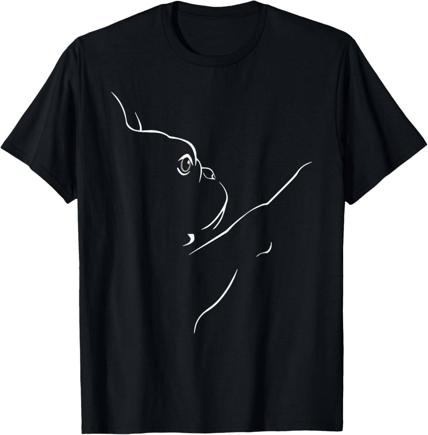 French Bulldog Line Art Minimalist Graphic TShirt Cotton Casual Top for Dog Lovers - Men s Summer Cotton Graphic Tee S разноцветный