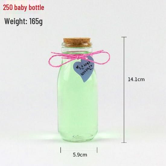 DIY Cork Star Wishing Drift Bottle - Clear Glass Ocean Lucky Star Bottle