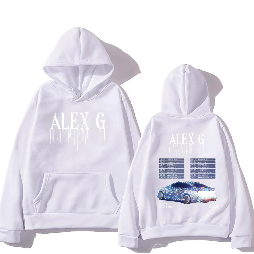 Alex G Artist Hoodies Alex G Tour Fashion Sweatshirts for Women Men Casual Fleece Clothing Two Sides Graphic Hoody Y2K