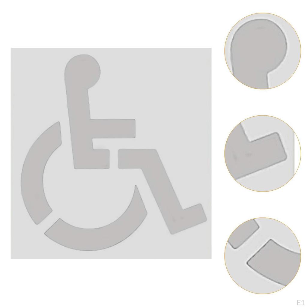 Handicap Stencil Template Pavement Painting Easy To Use 1mm Thickness Versatile Flexible Garage