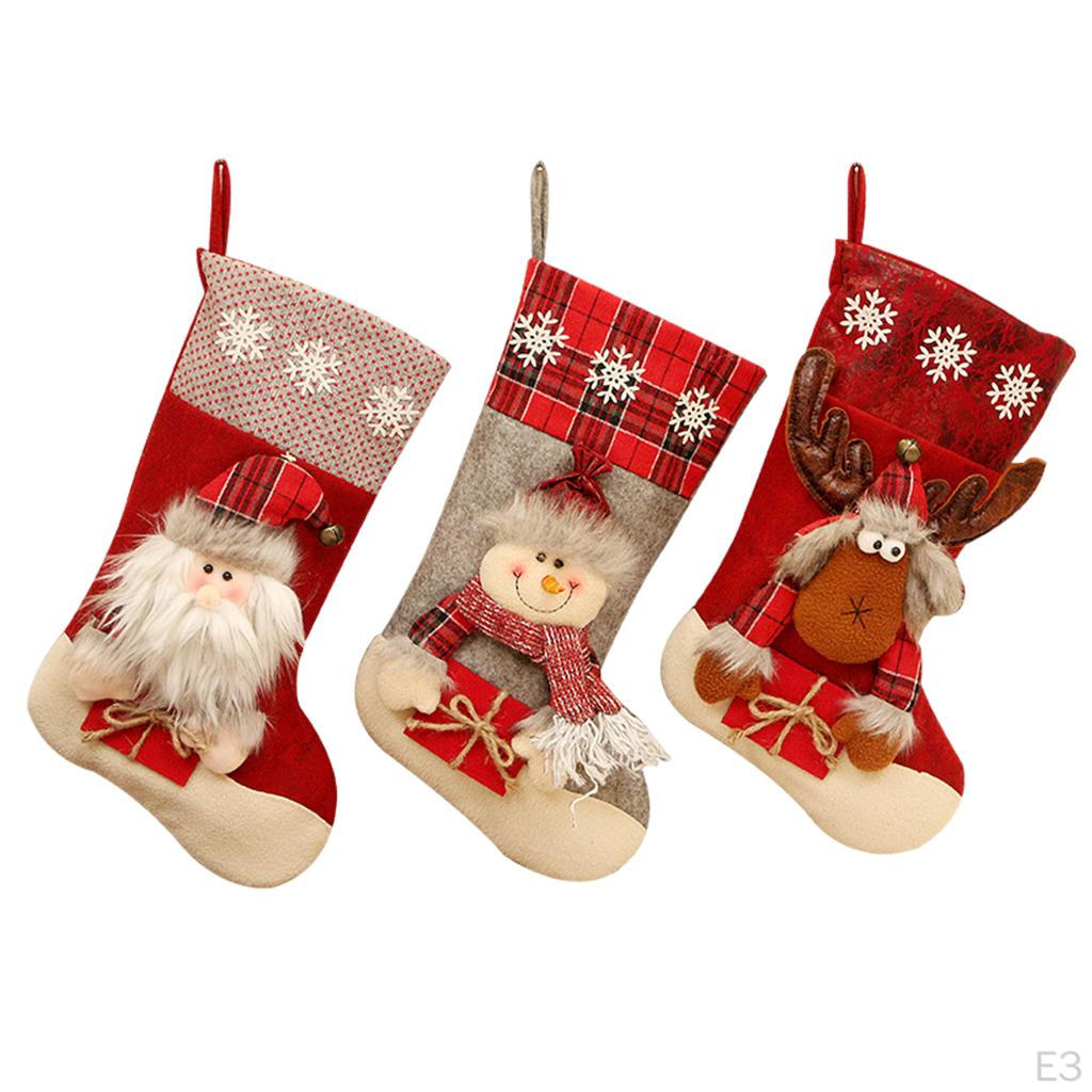 Day Stocking Kit Candy Pouch Bag Chritsmas Tree Decorations Hanging Ornaments Supplies