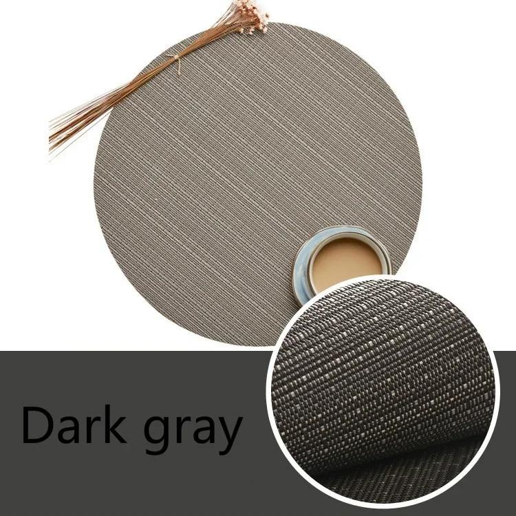 1 Pcs Nordic Style PVC Round Printing Table Mat Anti-scalding Heat Insulation Western Placemat Table Top Decoration M
