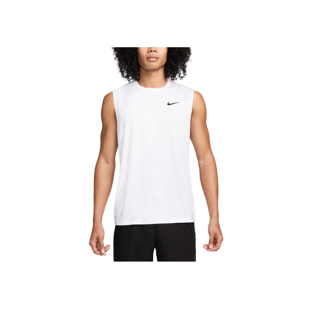 Nike Swim Essential Soft Knit Training Sun Protection Quick-Dry Lightweight Comfortable Casual Sleeveless Vest Men Tops White Black DM3762-100