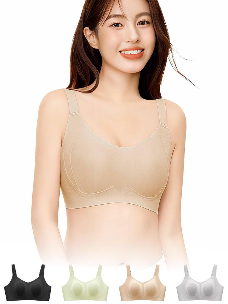 Bra Support with Jelly Strip Makes You Look 2 Cups High Side Sagging Breast Plus Smaller Bra [BreLira] Bust-Slimming [Strong Technology! Smaller]