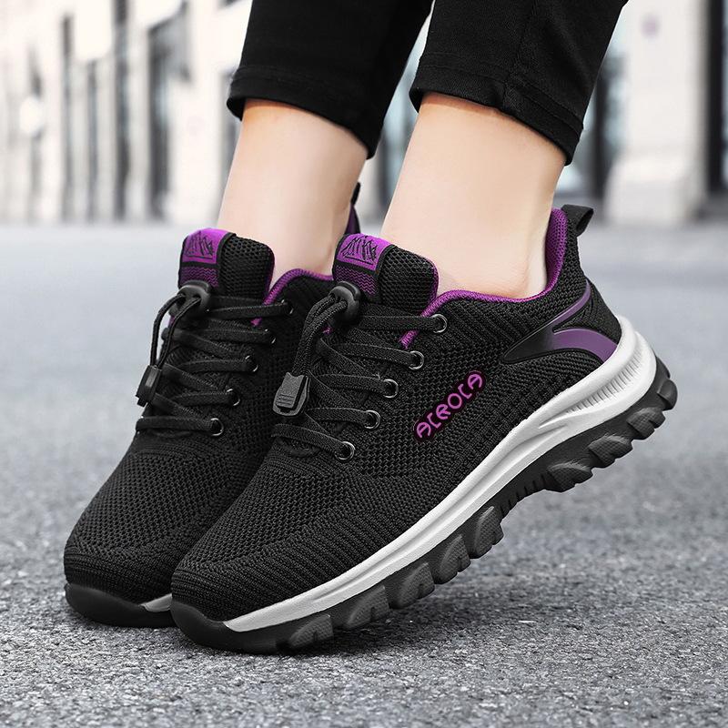 Elderly Shoes Women's Spring and Summer New Breathable Mesh Mother Sports Shoes Non-slip Middle-aged and Elderly Soft-soled Comfortable Walking Shoes