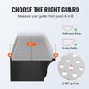 Gutter Guard, 152mm Width, Aluminum Leaf Filter DIY Gutter Cover, 26 PCS 264cm Total Length, 4mm Hole Diameter & 0.5mm Thick Raptor Gutter Guards Fits