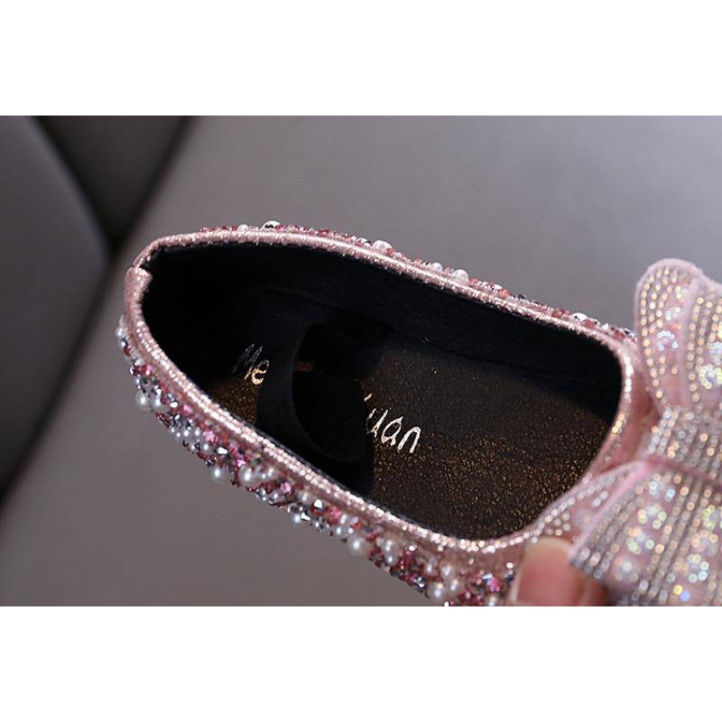 Autumn new style ladylike baby girl children's princess rhinestone single shoes leather shoes dance performance shoes
