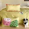 Pure Cotton Pillow Set: Includes Single 48x74cm Pillowcase, Pair of Pillow Inserts, Liner, and Cover.