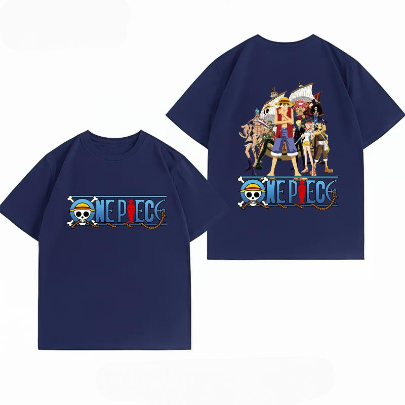 Unisexs Clothing New 100 Cotton Breathable Summer TShirt One Piece Luffy Print Casual Streetwear Unisexs TShirt