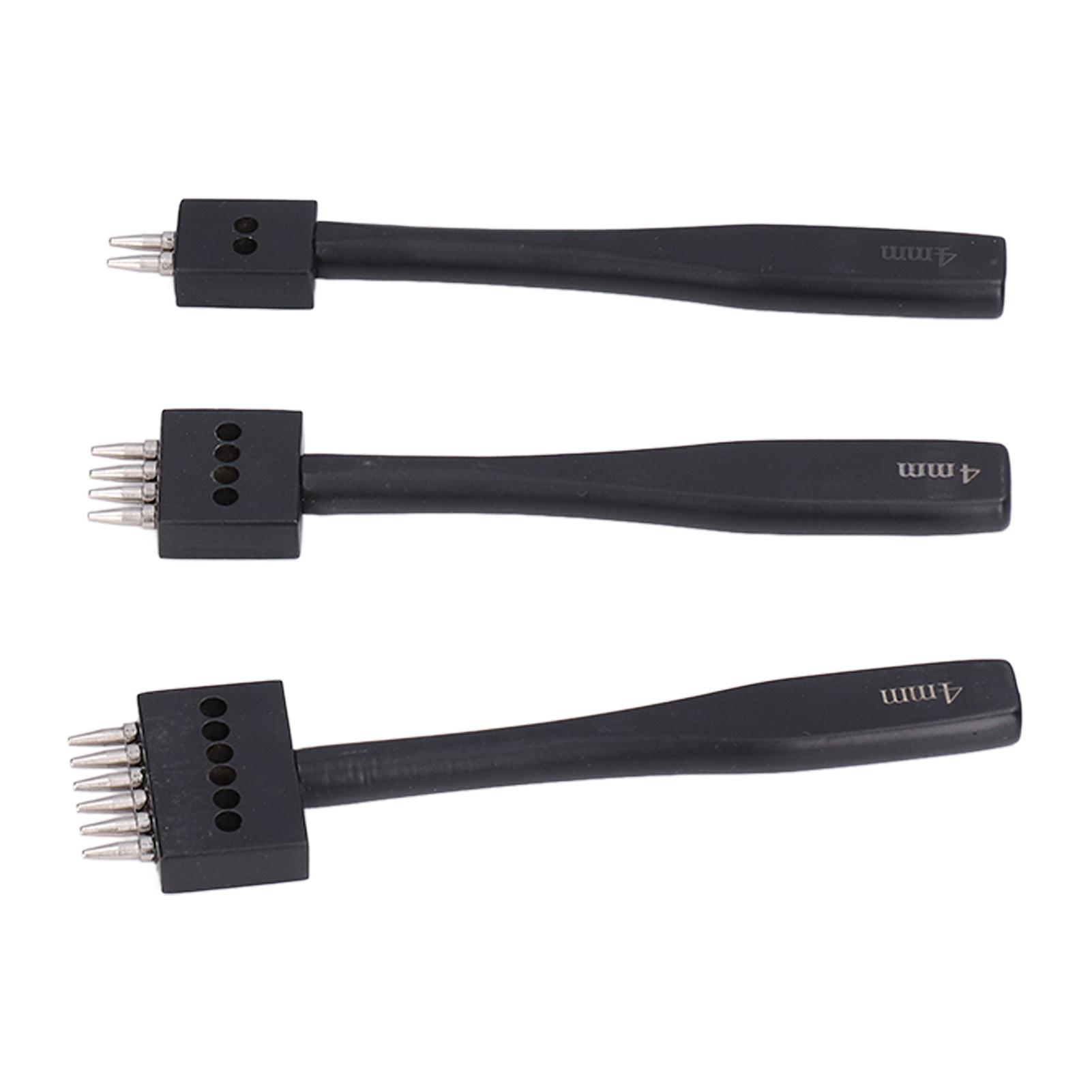 

3 шт., набор инструментов для перфорации, быстрая штамповка различных размеров, высокопрочный профессиональный дизайн, кожа «сделай сам» 4mm