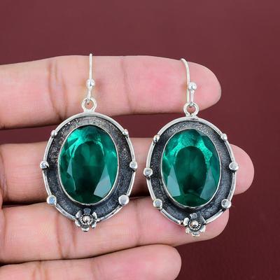 Faceted Chrome Diopside Earring Gemstone Handmade Jewelry 925 Sterling Silver Earring Birthstone Earrings Engagement Gifts Silver Jewelry