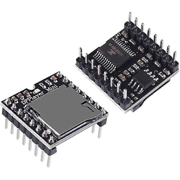 5PCS YX5200 DFPlayer Mini MP3 Player Audio Module MP3 Voice Decode Board Supporting TF Card U-Disk IO/Serial Port/AD for Arduino