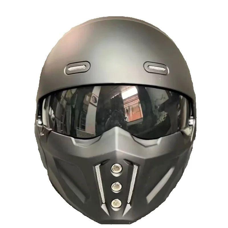 2025 New Scorpion Helmet Retro Motorcycle Cascos Moto Locomotive Personality Multi-purpose Combination Half Open DOT Approved