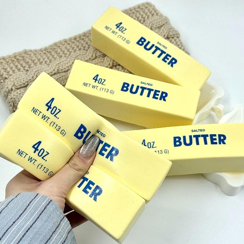 2Pcs Slow Rebound Butter Stick Squeeze Toys, slow rising, stress relief desk decor for relaxation and gifting
