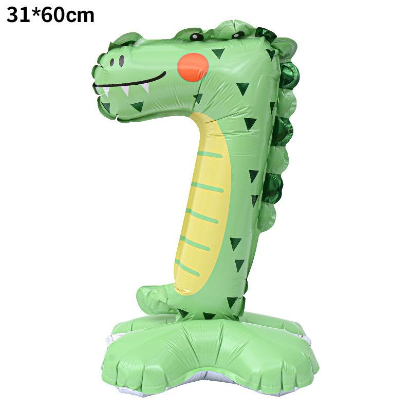 23 Inch Animal Digital Column Aluminum Film Balloon Modeling 0-9 Birthday Scene Decoration