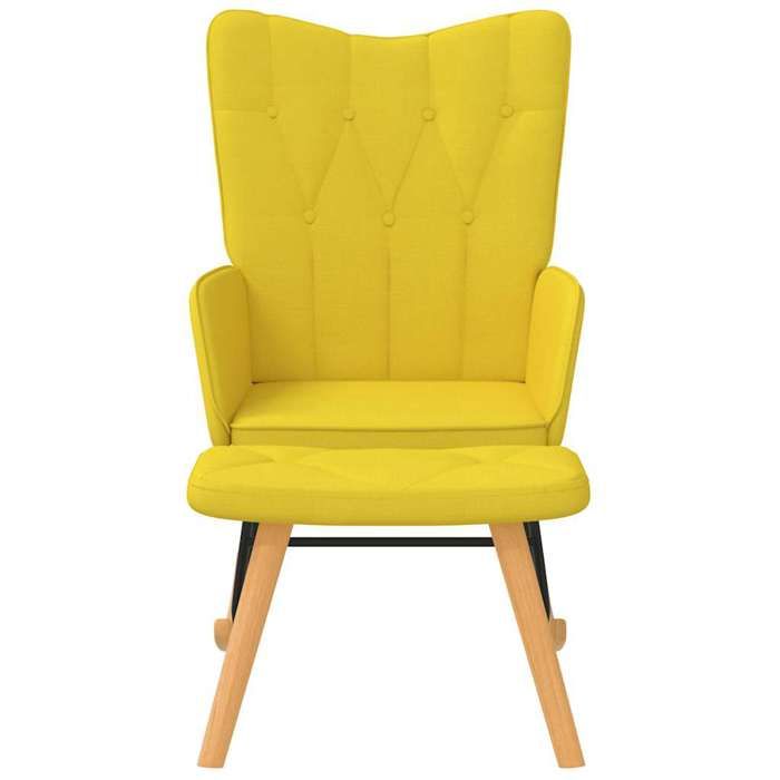 VidaXL Chaise à Bascule avec Tabouret Siège de Relaxation Fauteuil de Salon Salle de Séjour Siège de Salon Maison Intérieur 327629