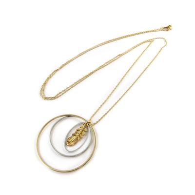 [N8171] - Silver-gold 'Navajos' Long Necklace