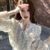 New French High-end Ruffled Polka-dot Shirt for Women Spring and Autumn Design Loose and Chic Top with Straps
