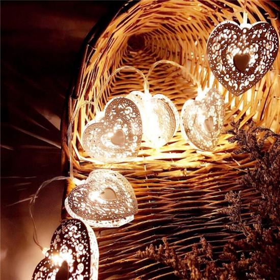 10 LED Heart Shape String Christmas Lighting For Christmas Decoration