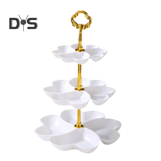 

Фруктовая корзина-подставка для кухонной столешницы, 3-х уровневая, экономящая место подставка для фруктов, поднос для еды, органайзер для фруктов, закусок и десертов белый