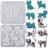 DIY Crystal Handmade Creative Epoxy Resin Mold Relief Skull Cat Pendant Silicone Molds Accessories Supplies Home Decoration