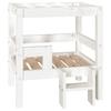 822368 vidaXL Dog Bed White 55.5x53.5x60 Cm Solid Pine Wood