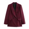 Straight Women's Blazers Office Long Blazer Woman Long Sleeve Oversized Blazers for Women Outerwears Vintage Coats