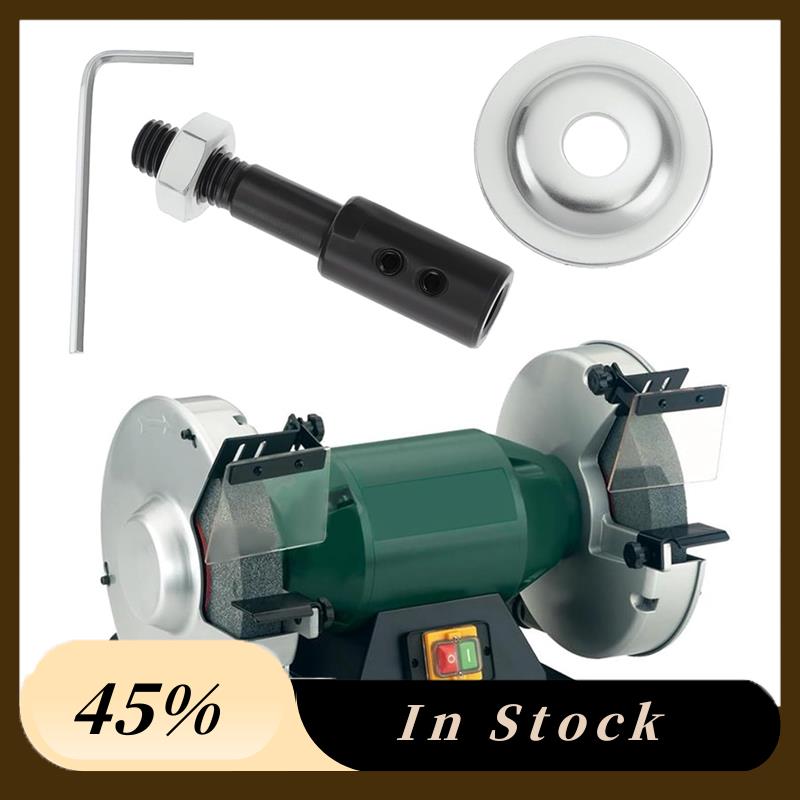 

A60Z Top 4PCS Bench Grinder Extension Shaft Arbor Extender 8Mm To 10Mm With Wrench And Washer For Polisher Sander чорний