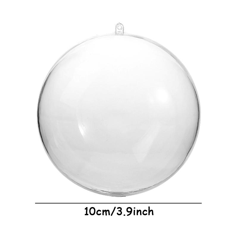 5/6/8/10cm Transparent Plastic Ball Christmas Tree Pendant Home Decoration Ball Christmas Hanging Gift Box New Year's Supplies