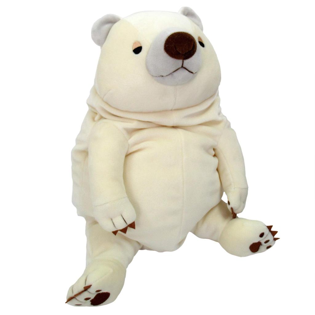 Shinada Global Mochi Series Mochi Kuma White 22 x 22 x 30cm Stuffed Animal Bear (L) MOKW-0350W