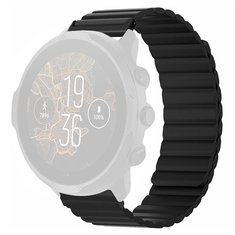 For Suunto Spartan Sport Wrist HR Baro/Suunto 7 Magnetic Band 24mm Silicone Watch Strap