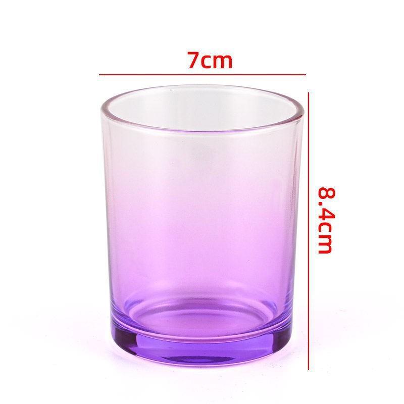 Colored Frosted Glass Candle Jar with Optional Lid - Creative Wide Mouth Design