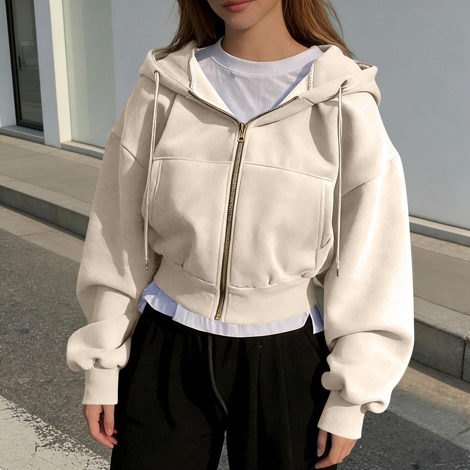 Women s Casual Color Long Sleeve Cropped Jacket L