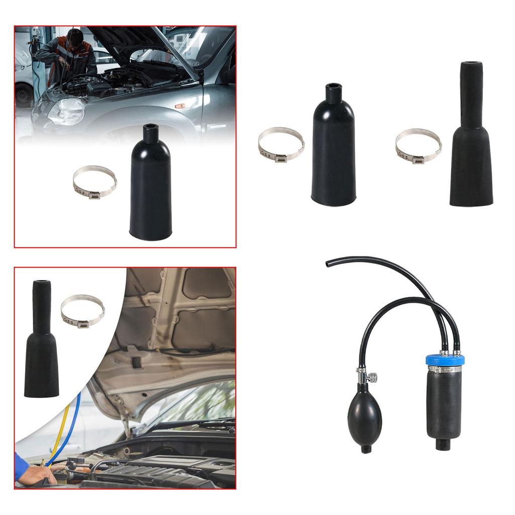 Short Ball Skin Engine Diagnostic Test Tool Sturdy Airbag Leather Case Digital Pressure Gauge Smoke