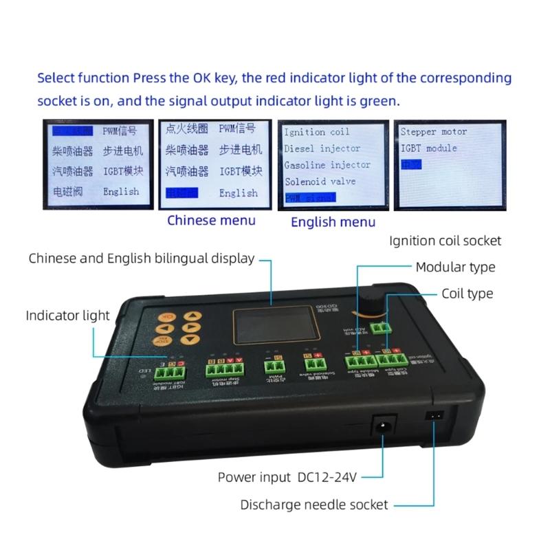 Idling Stepper Motor Instrument Fault Detector Drive Simulators Auto Ignitions Coil Tester Ignitions Coil Test Detector