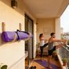 Yoga Mat Organizer 2 Pieces Wooden With Screws Yoga Mat Holder Wall Mount For Home Gym Indoor Exercise Fitness Accessories