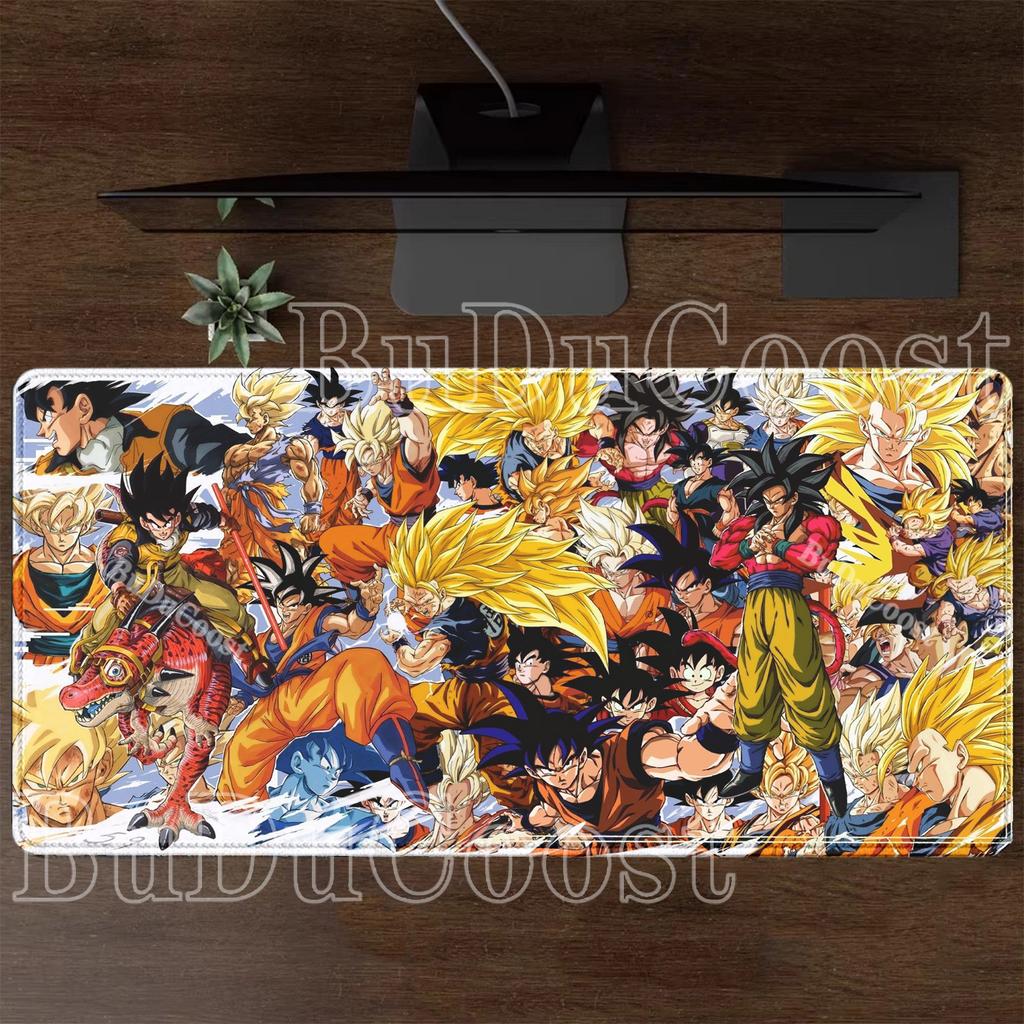 HD-Druck Dragon Ball Son Goku Mauspads Computer Esports Schreibtischmatte Tastatur Gaming Büro Zubehör Rutschfeste Basis XXL Mauspads