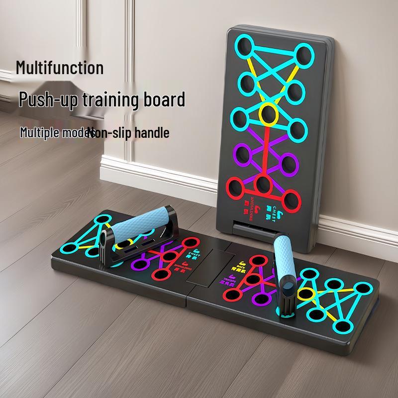 Multifunctional Folding Push-Up and Ab Training Board