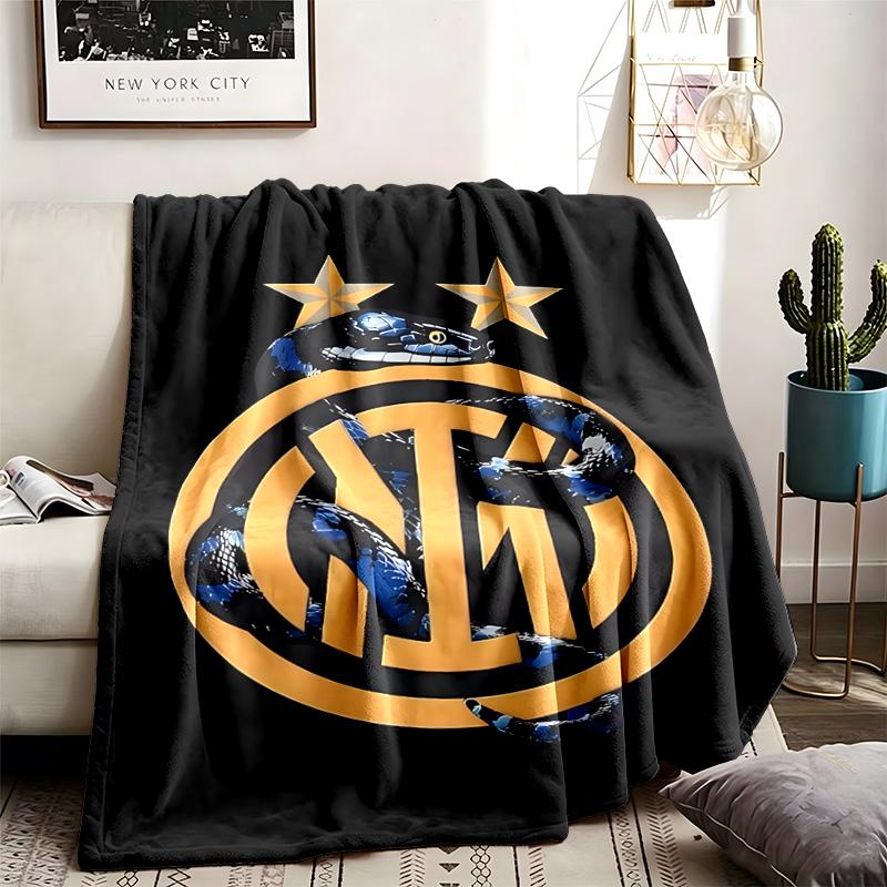 Θέμα FC Internazionale Milano Εξατομικευμένες Εξωτερικές Κουβέρτες Φανέλας Μαλακές Και Κατάλληλες Για Όλες Τις Εποχές Ιδανικές Για Καναπέδες Κρεβάτια Και Κάμπινγκ