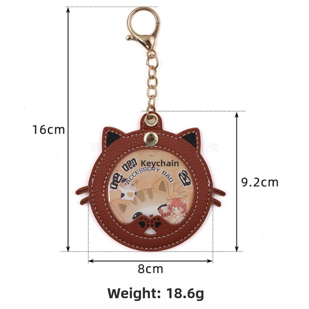 Cat Shape Badge Protector 58mm Keychain Fashion Badge Protective Shell  Birthday Gift