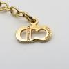 Used Christian Dior Necklace metal/Rhinestone 7.1g gold CD logo