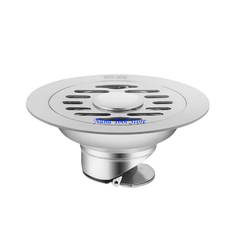 31GJ Round Shower Floor Drain Stainless Steels Round Floor Strainer Antiodor Drainer Shower Strainer Cover Easy to Install