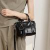 Real Crystal Vegetable Tanned Leather Handbag Female Design Sense High Sense Shoulder Messenger Bag Versatile Commuter Tote Bag